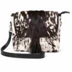 Vintage Faux Fur Messenger Bag – Handmade Crossbody Laptop Satchel
